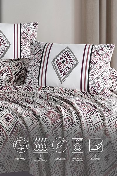 Elart Twill Double Pique Set (200X220 cm) Plum