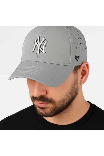 SFCOLLECTION Men's Ny Newyork Yankees Micro Fabric Perforated Air Permeable Premium Sports Cap-Adjustable