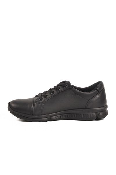 AYAKMOD 630 Z Orthopedic Genuine Leather Women's Black Casual Shoes