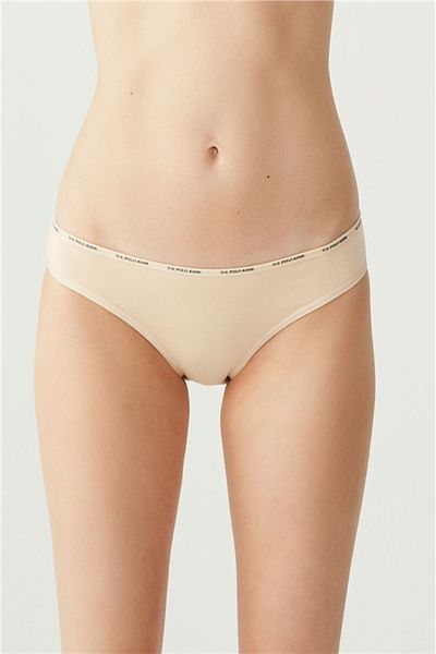 U.S. Polo Assn. Συσκευασία 5 γυναικείων βαμβακερών μικτών χρωμάτων με χαμηλή μέση