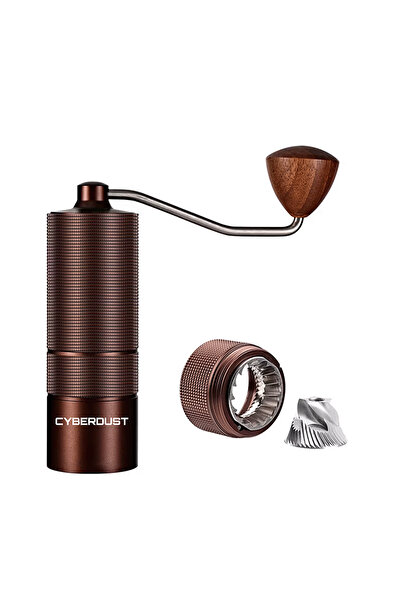 CYBERDUST Rasnita De Cafea Manuala CYBERDUST, Maro, Sistem Dublu De Rulmenti, Macinare Stabila