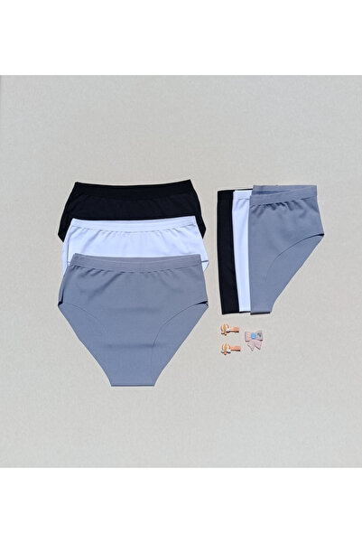 siyalife Chiloți de damă din Lycra, fără sudură, tăiat cu laser, fără marcaj, pachet de 6