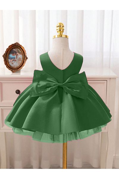 MadyaButik Baby Girl Seda Model Emerald Green Birthday Dress