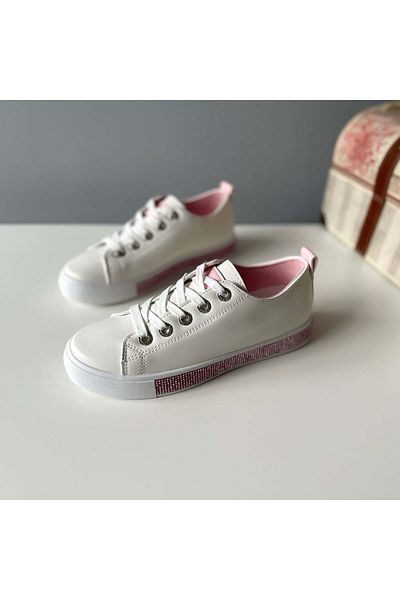 Casual Adidasi dama, casual, din piele ecologica, LA223, Pink