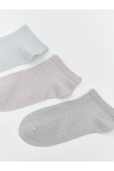 LC Waikiki Shiny Looking Women's Booties Socks 3-Piece (S5)