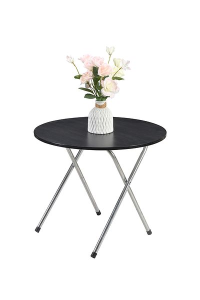 Lawazim Round Foldable Table 58.5x58.5x50CM - Compact Dining Table for Home, Outdoor, Picnics