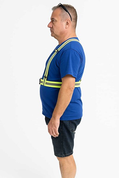 Utku Giyim ŞERİTLİ REFLEKTÖRLÜ YELEK - KARGO, KURYE, SPOR VE GECE GÜVENLİĞİ (S DEN 3XL BEDENE UYGUN AYARLANABİLİR)