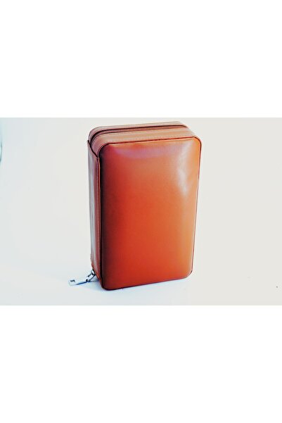 PremiumQuality Deri Seyahat Humidor Kahverengi