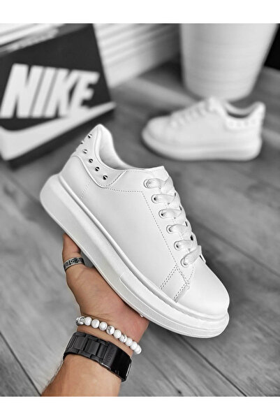 Casual Men's sneakers, made of eco-leather, with studs, mQ, 6626