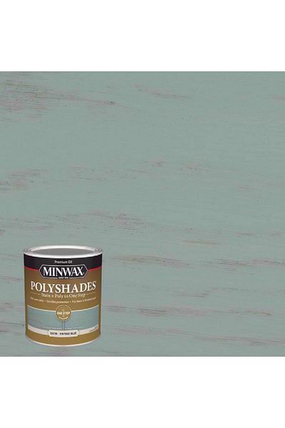 Minwax Polyshades One Step Wood Stain and Polyurethane Finish Satin Vintage Blue 1qt