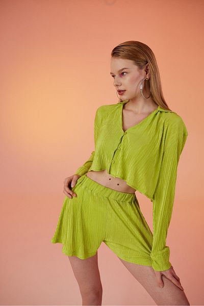 Markano Comfy Crop Shirt Green