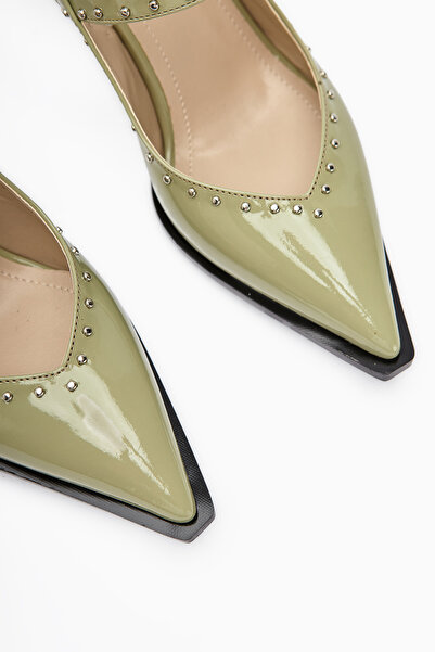 Limoya Nuria Green Patent Leather Pointed Toe Strappy Women's Sandals Opportunity Product