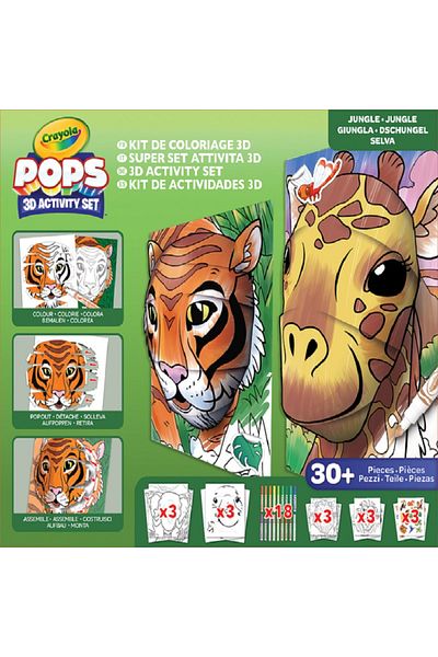 Crayola Pops All-in-One 3D Jungle Activity Set Multicolor