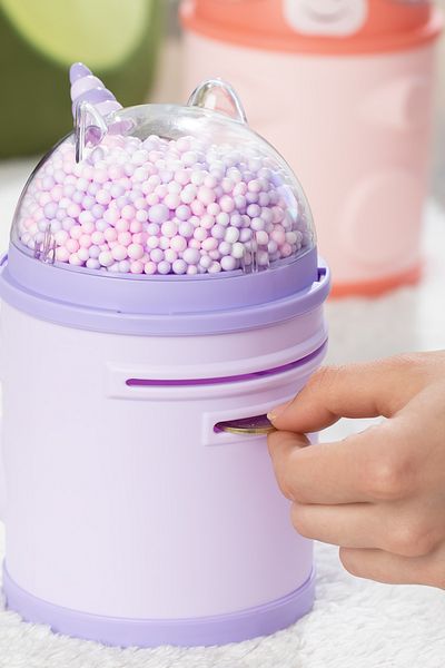 Porsima 044-1 Κλειδαριά με κωδικό PVC Unicorn Piggy Bank Lilac 11x18,5cm