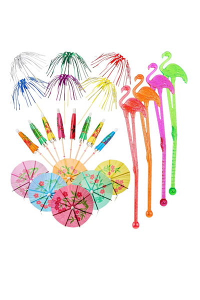 OEM Set 90 de decoratiuni pentru paare si cocktail Patelai, multicolor