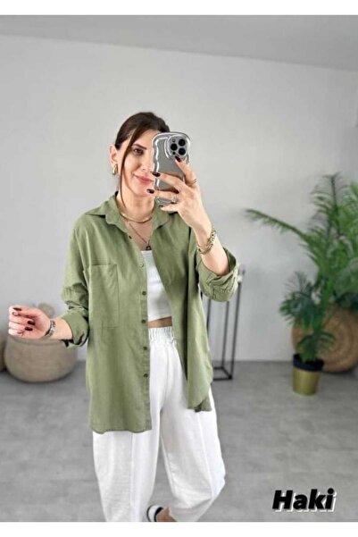 SİRİUSBUTİKTİRE KETEN GÖMLEK