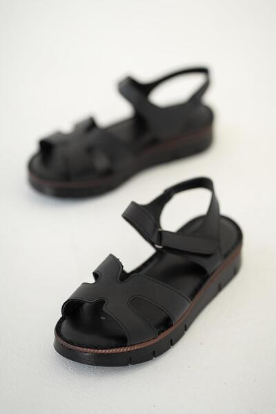 Parponi Hamburg Women's Genuine Leather Sandals Black