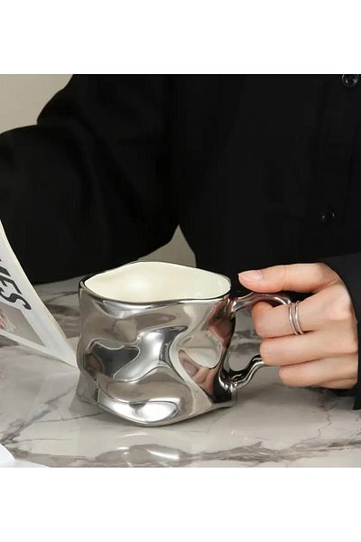 bliss store Pinterest Design Mug, Ceramic Wrinkled Model Cup