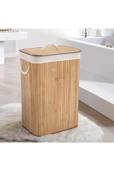 COMPACTOR سلة غسيل قابلة للطي من الخيزران لتوفير المساحة