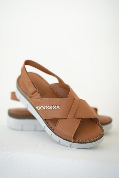 Parponi Venice Women's Genuine Leather Sandals Brown