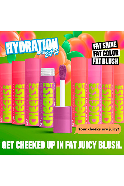 NYX Professional Makeup Fat Cheeks Juicy&Liquid Blush,12 HR Wear,Product Dsnt Fade,Dragonfruit Drip