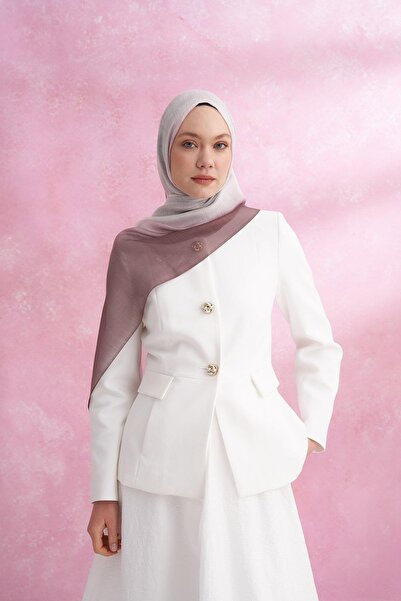 ARMANDA ΜΕΤΑΞΩΤΟ ΣΑΛΙΟ ΜΕ ΑΠΟΣΤΡΑΤΕΥΣΗ - MINK-EKRUE