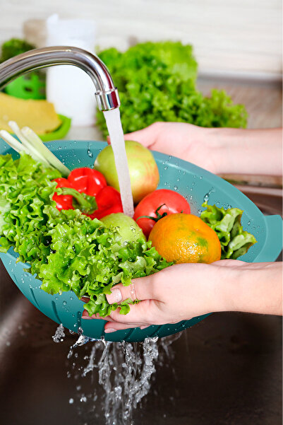 Mutfak Köşesi Handy Bowl Strainer Set 3 Lt - Multi-Purpose Bowl Strainer Blue