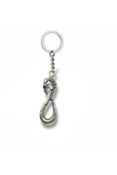 Herşey Nota Unisex Keychain with Snake Figure – Power, Wisdom and Transformation Themed Design