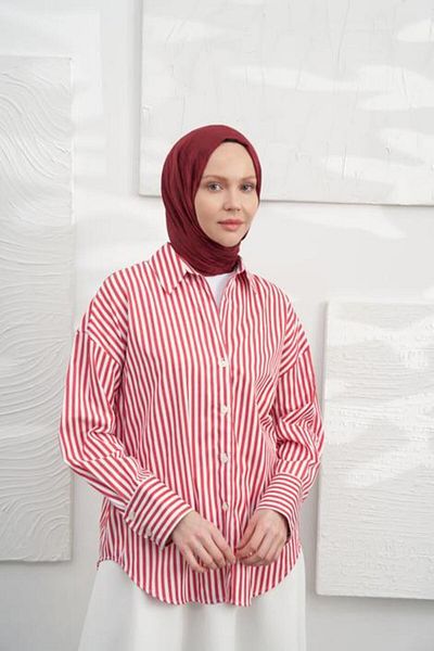 ARMANDA Italian Jacquard Houndstooth Pattern Shawl - Burgundy