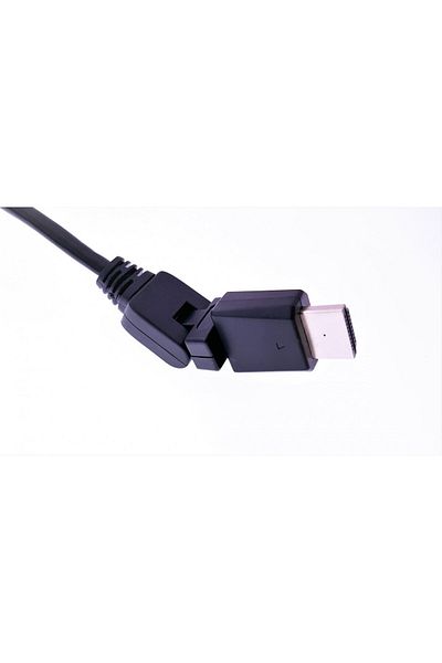 OEM HDMI 1.2 Full HD Cable, 3m - With 360° Rotating Adapters - Solution for Connections in Narrow Spaces