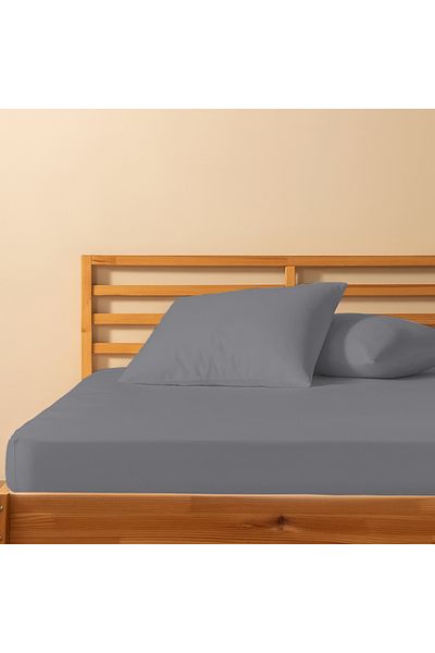 Lief Home 100% Cotton Single Fitted Sheet 100X200+30 |   50X70 Pillow Case (1 Piece)