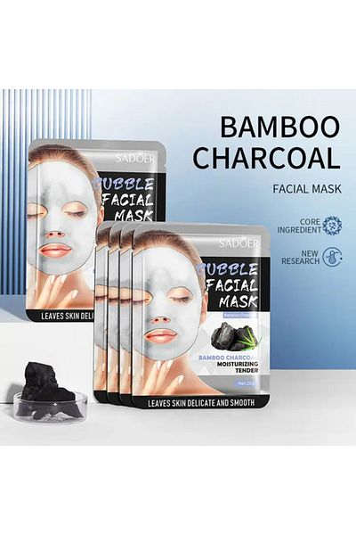 SADOER SADOER Premium Bubble Face Mask Deep Cleanses and Moisturizes Skin Charcoal Bubble Mask