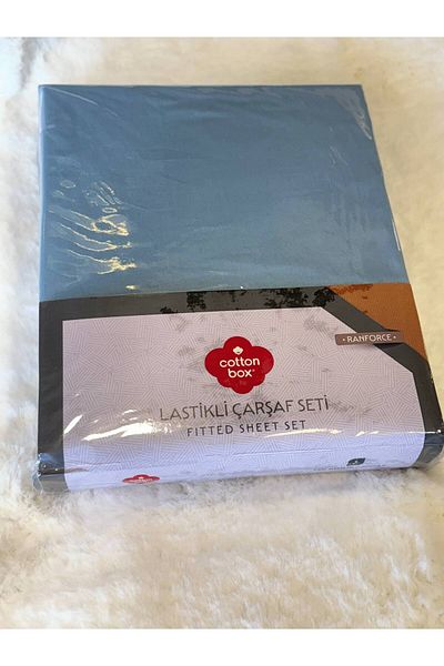 Cotton Box 100% Cotton Ranforce Single Fitted Sheet Set 120X200 cm Turquoise