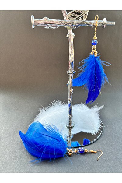 Nevgiss Aksesuar Kuş Tüylü Altın Kaplama Malzemeli Kararmaz Küpe Çift Mezuniyet, Party, Düğün, Nişan ve Özel Günler