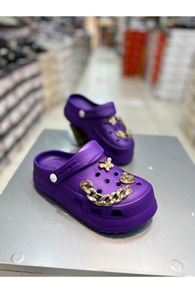 Akınal Bella Papuci de damă cu cataramă cu talpă înaltă