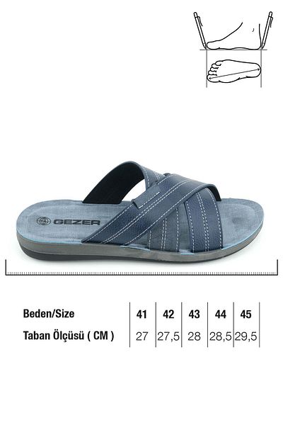 GEZER Summer Men's Artificial Leather Comfortable Base Daily Slipper