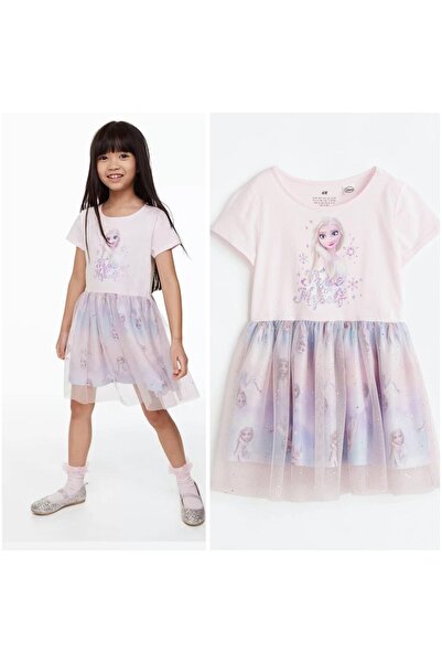 yaman kids Elsa Tüllü Kız Çocuk Elbise