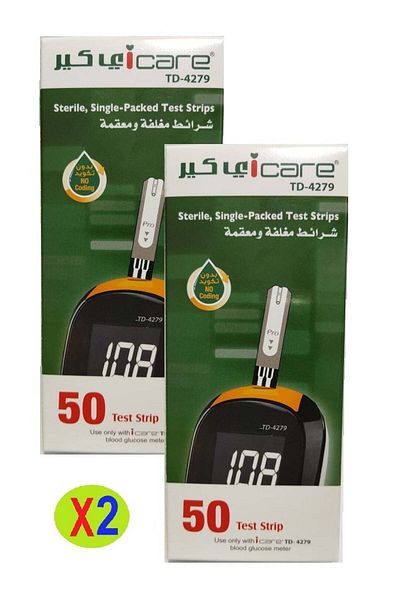 İCARE 50-Piece iCare Blood Glucose Monitor Strips (2 Pack)