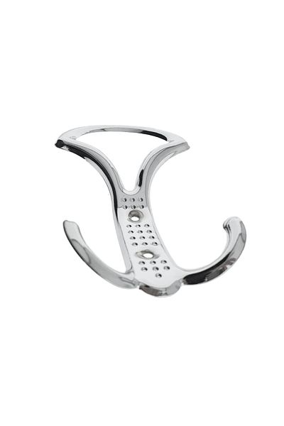 OEM Cuier metalic pentru mobilă sau perete, 3 cârlige, MOB-65957, 2 găuri de montare, 160 x 90 x 30 mm, cromat