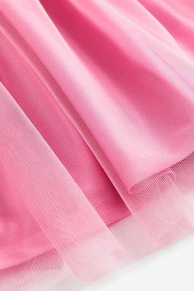 Teeny Weeny Kids Girl's Short Sleeve Printed Tulle Birthday Party Dress