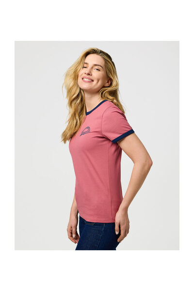 WRANGLER TRIČKO RINGER MAUVEWOOD