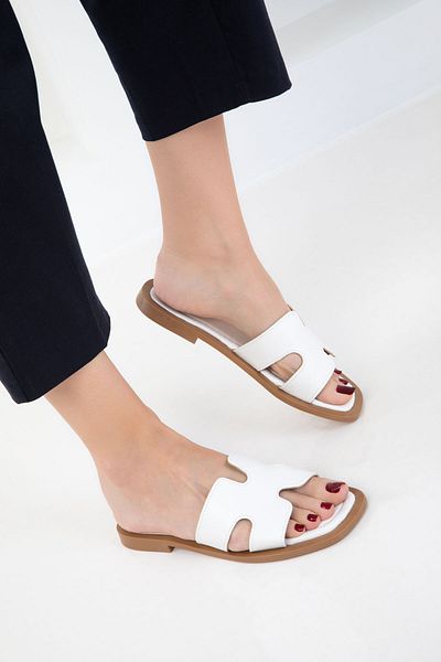 SOHO White Women's Slippers 20343