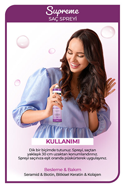 Morfose Supreme Saç Spreyi 250 ml - Kolajen, Bitkisel Keratin, Seramid