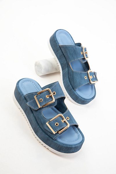 SOHO Papuci de damă din denim albastru 20251
