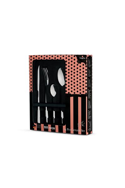 Berlinger Haus Set tacamuri 24 elemente, Berlinger Haus, inox, design elegant, argintiu