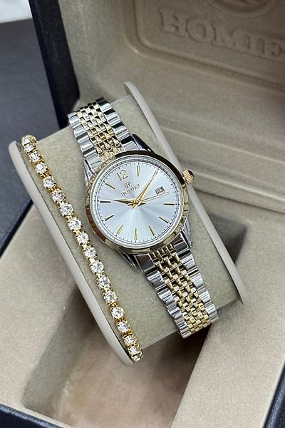 Homies Women's Wristwatch with Original Gift Box and Bracelet Gift.Hman1232