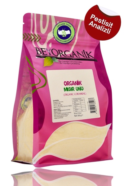 BEYORGANİK ORGANİK Mısır Unu 500gr (PESTİSİT ve AFLATOKSİN ANALİZLİ)