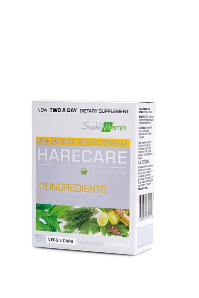 Suda Vitamin Harecare 60 Capsules - Biotin and Zinc Container - B5 and B6 Vitamins