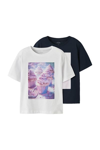 Name it T-shirt Jasnobiały damski / dziewczęcy