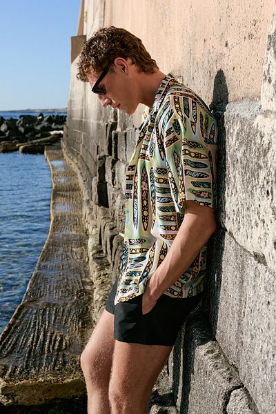 Trendyol Collection Többszínű Oversize Fit laza nyári ing TMNSS25GO00072